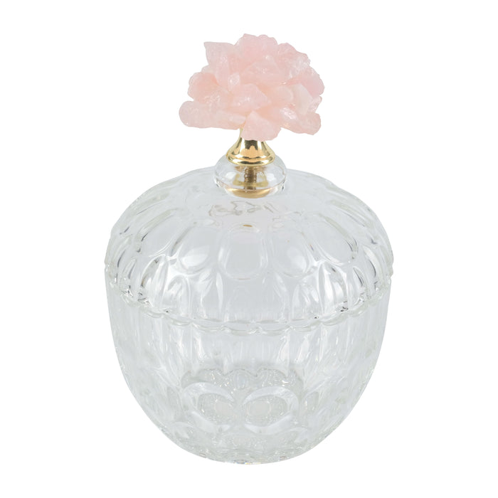 8" Alexander Large Stone And Bottle - Pink