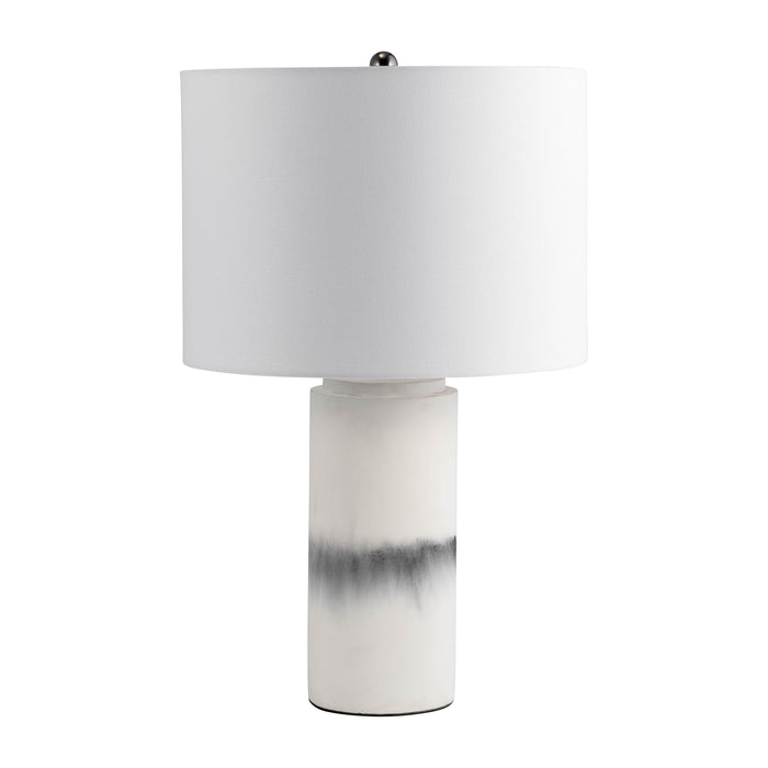 Cement Painted Table Lamp 23" - Ivory