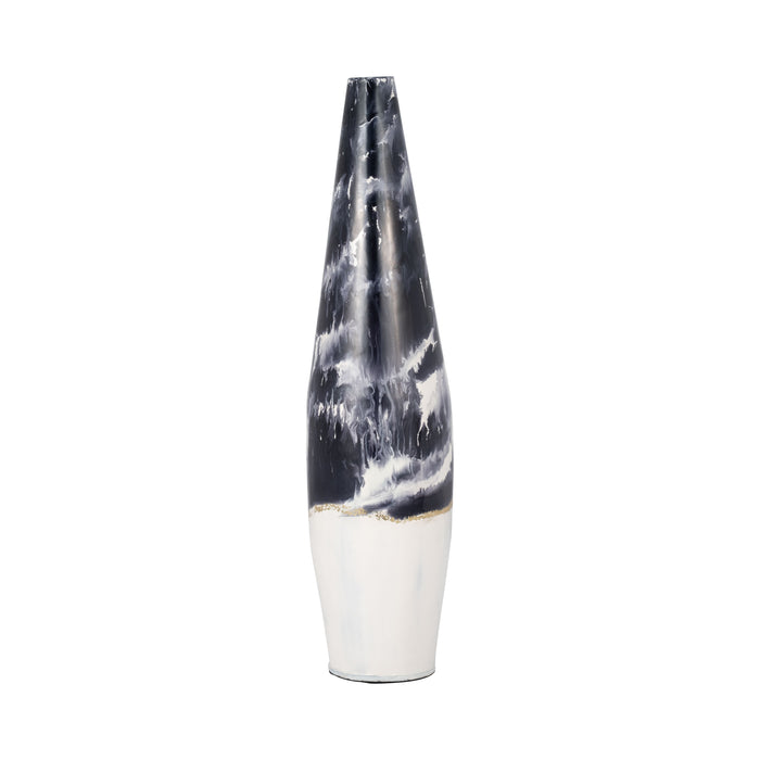25" Neptune Floor Vase - Ivory / Navy