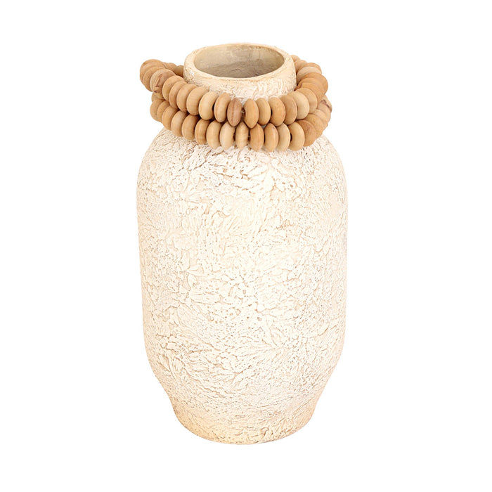 12" Albany Small Ecomix Vase - Ivory / Beige