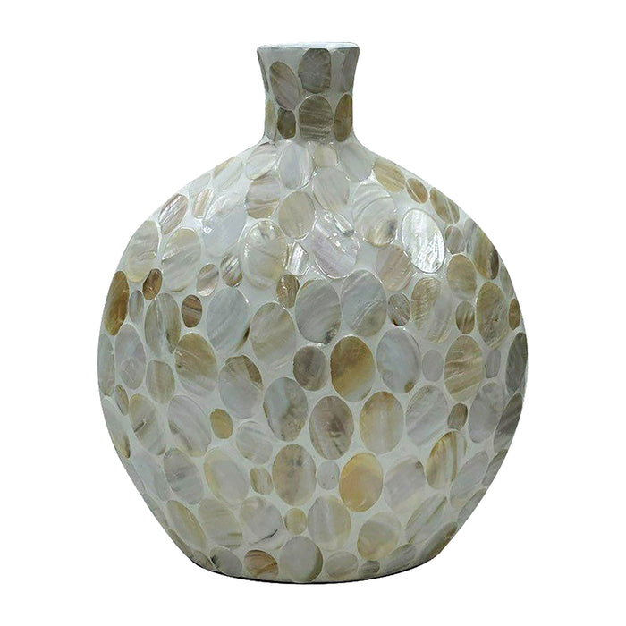 19" Gourd Capiz Vase - Natural