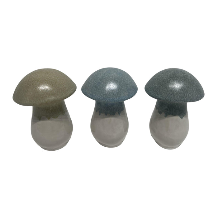 5" Colorful Top Mushrooms (Set of 3) - Multi
