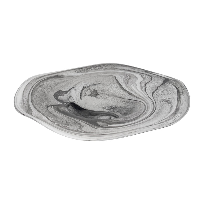 21" Katrina Swirl Charger Plate - Gray