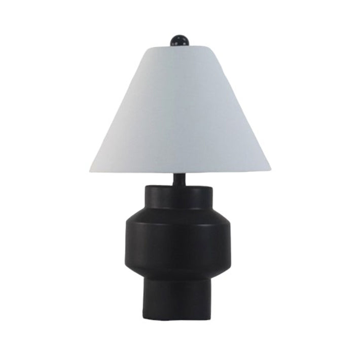 22" Modern Cylinder Table Lamp - Black