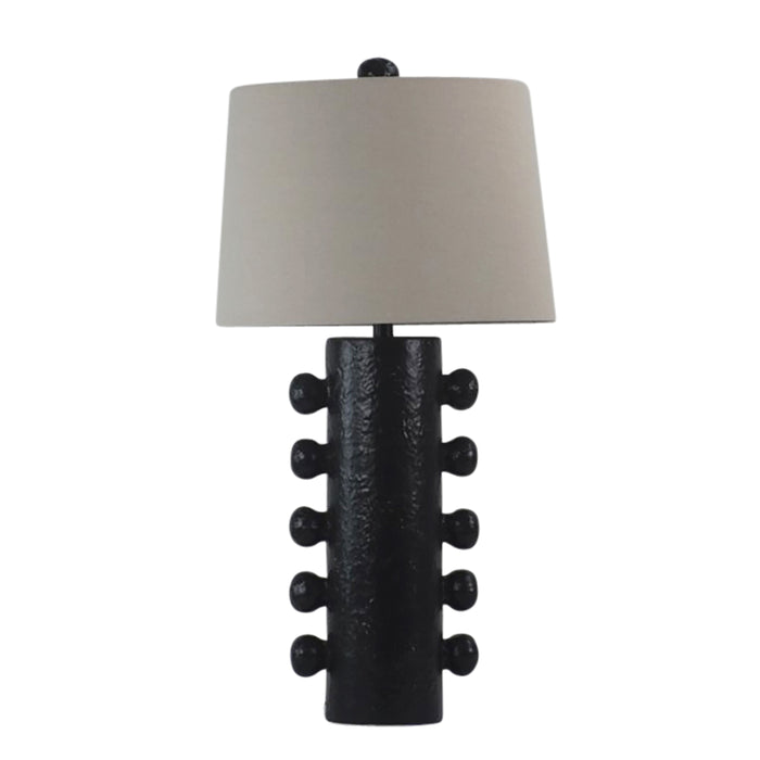 31" Tall Knobby Table Lamp - Black