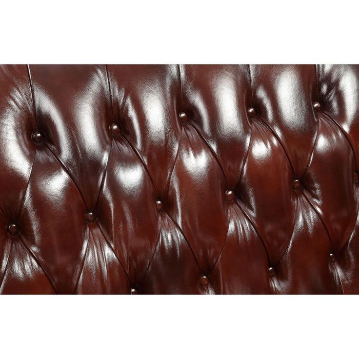 Eustoma - Sofa - Cherry Top Grain Leather Match & Walnut