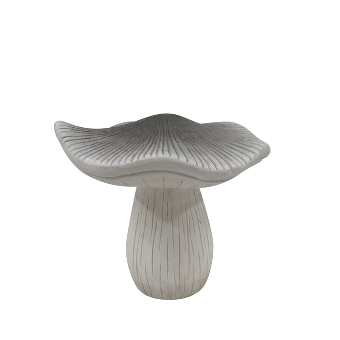 15" Garden Mushroom - Grey