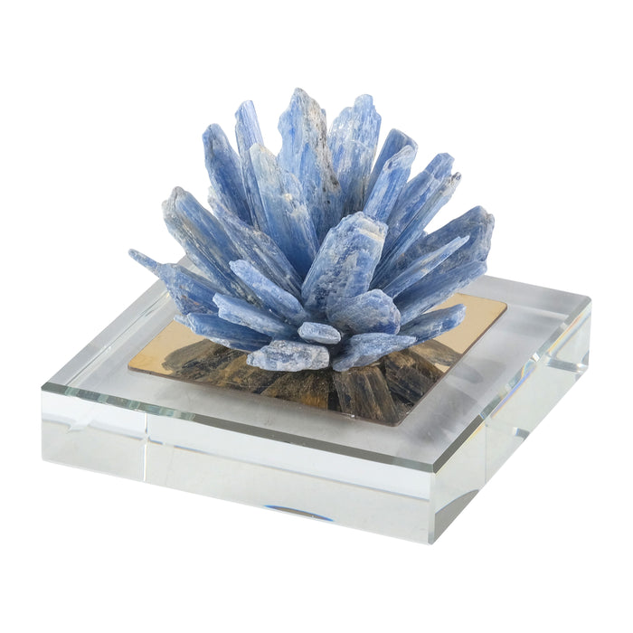 4" Julia Small Stone Crystal Block - Blue
