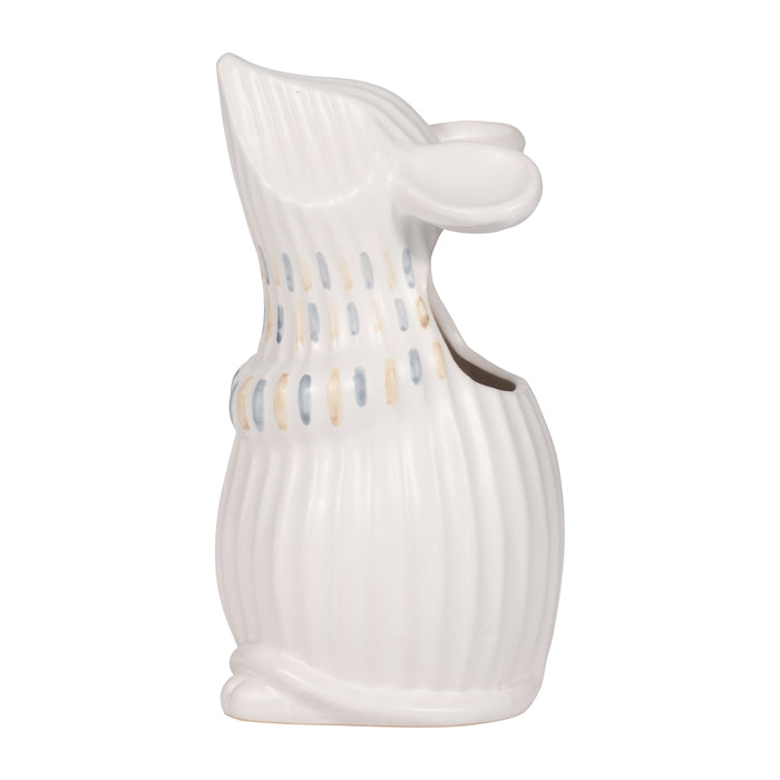 Ceramic 8" Little Mouse Vase - Ivory