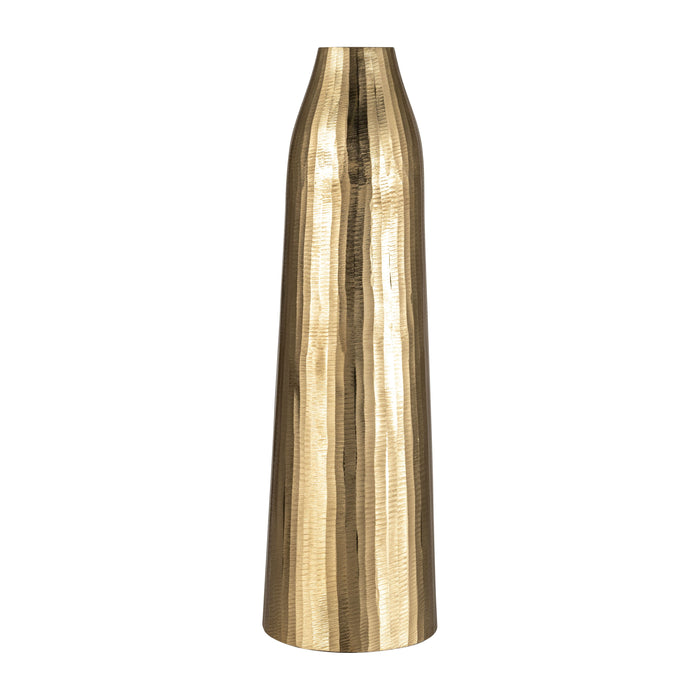 Hammered Floor Vase - Gold