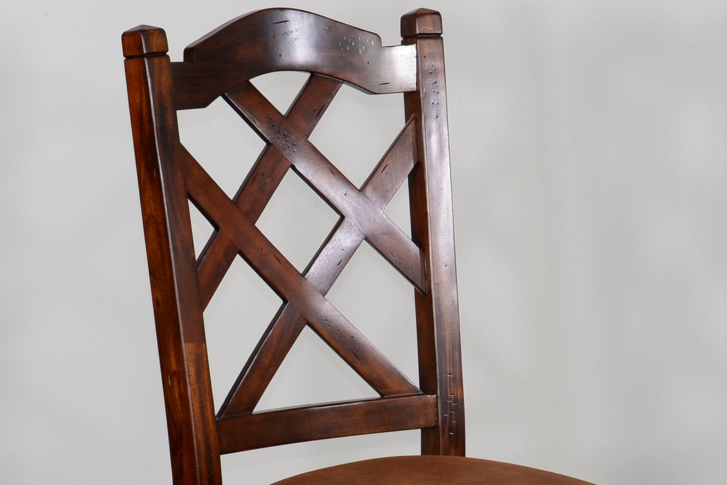 Santa Fe - 41" Double Crossback Chair - Dark Brown
