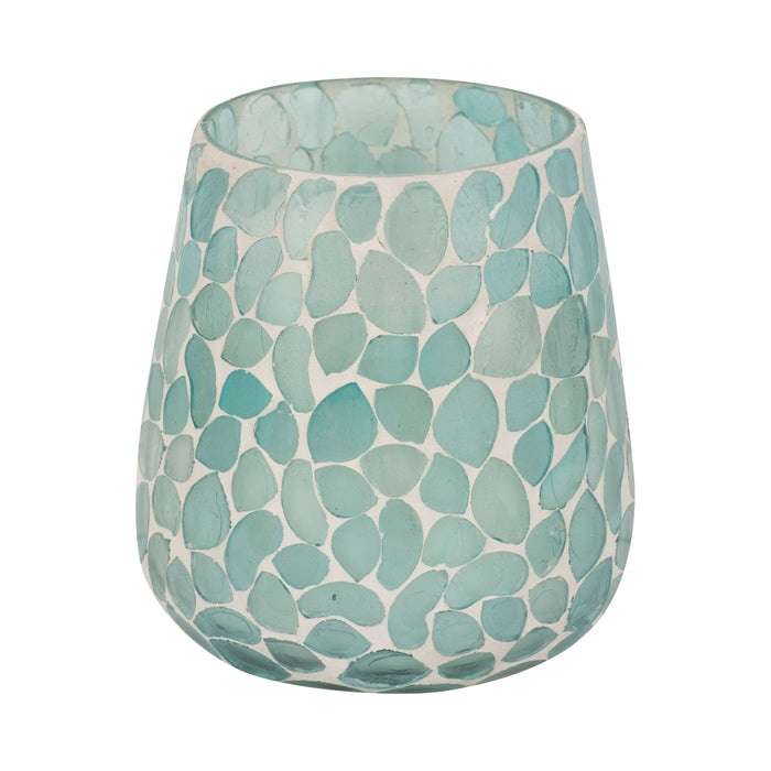 5" - 18 Oz Mosaic Scented Candle - Light Blue