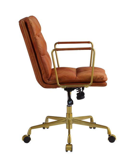 Dudley - Executive Office Chair - Rust Top Grain Leather