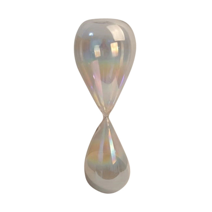 20" Cassandra Small Irridescent Hourglass - Clear / Frost