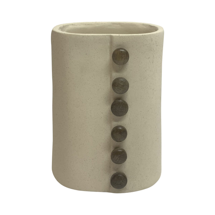 Ecomix Button Vase - Ivory
