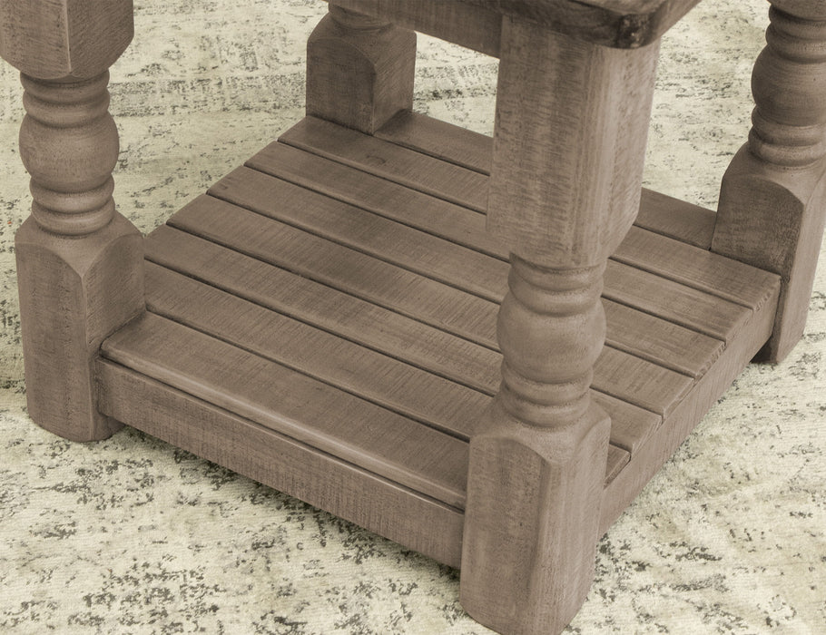 Natural Stone - Chairside Table - Taupe Brown