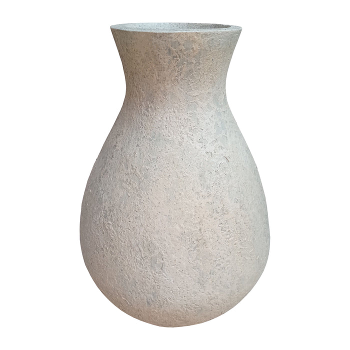 Terracotta 19" Organic Vase - Ivory