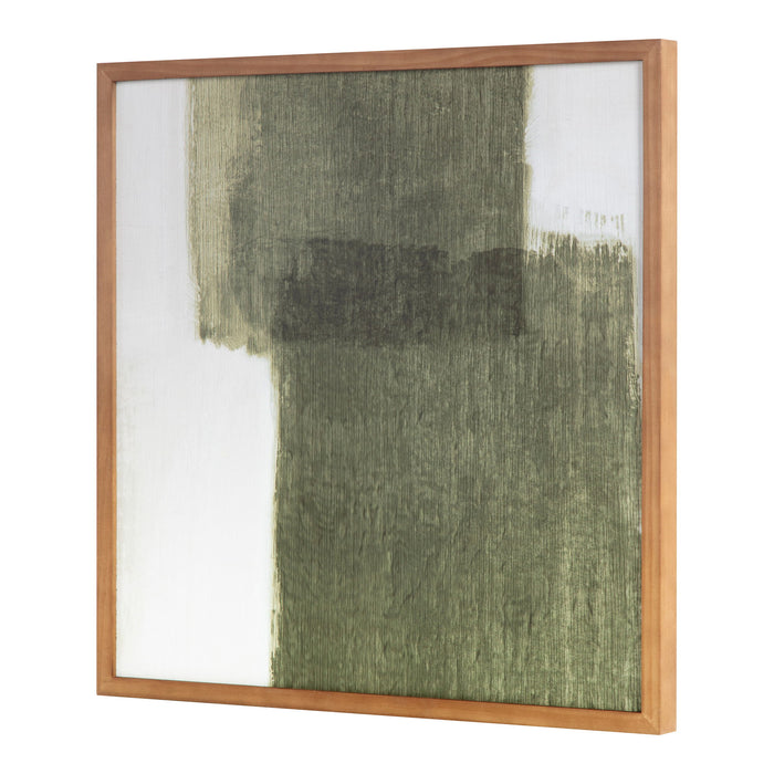 Brush - Framed Painting - White / Green