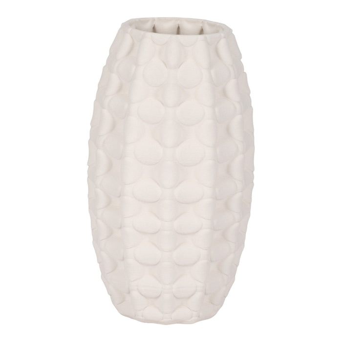 12" Alexander 3D Printed Vase - Ivory / Beige