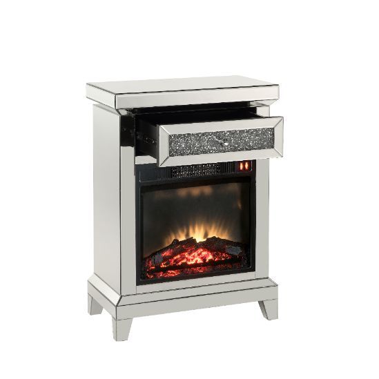Noralie - Fireplace - Pearl Silver - 35"