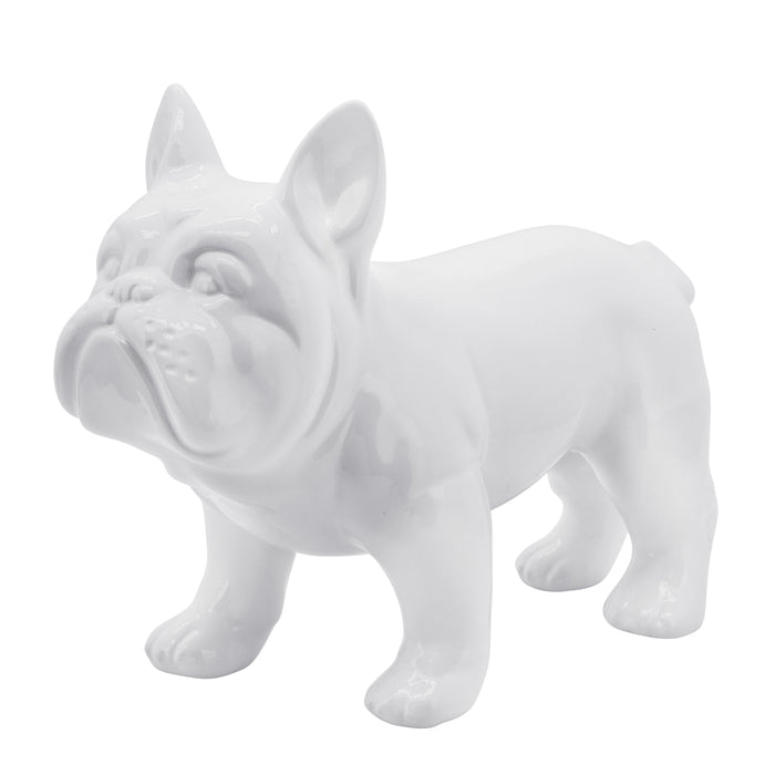 Ceramic Bulldog 12" - White