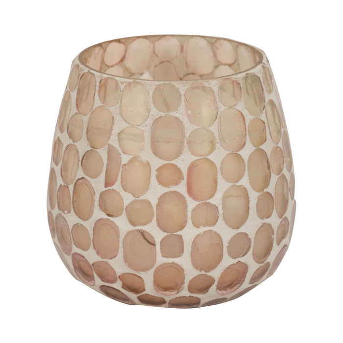 4" - 11 Oz Mosaic Scented Candle - Soft Pink
