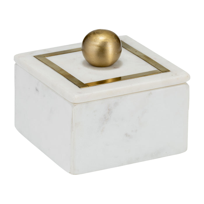 Marble Box - Knob 5x5 - White