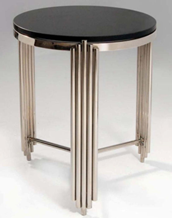 23" Aldine Stainless Steel Accent Table - Gold