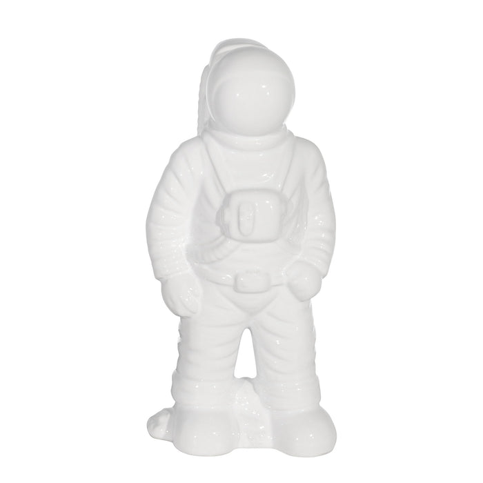 Ceramic Astronaut Statuette 12" - White
