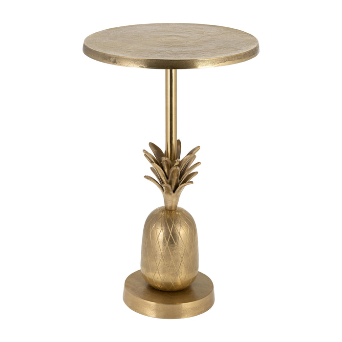 Metal 15"/24" Gold Pineapple Side Table