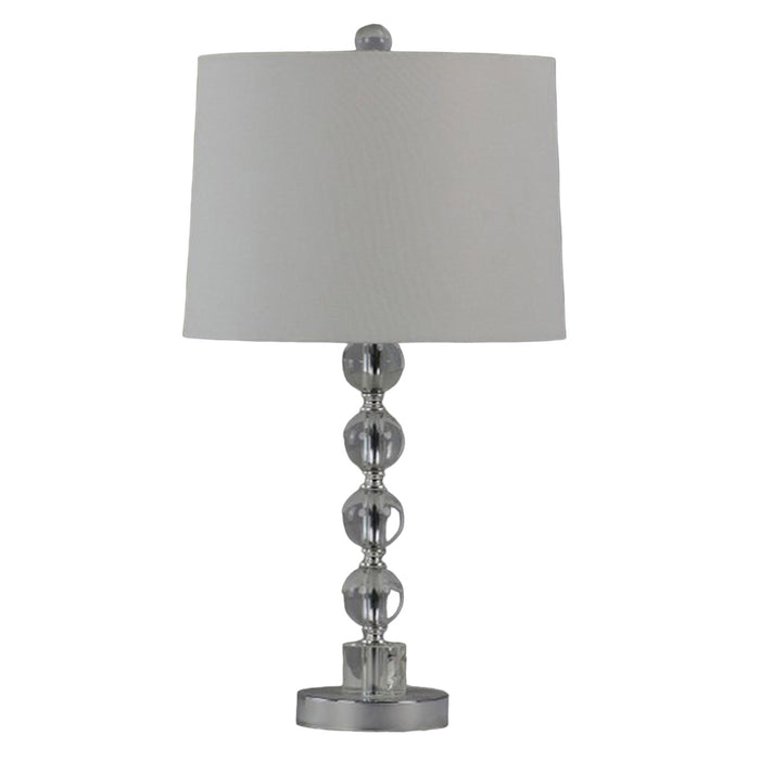22" Crystal Table Lamp (Set of 2) - Silver