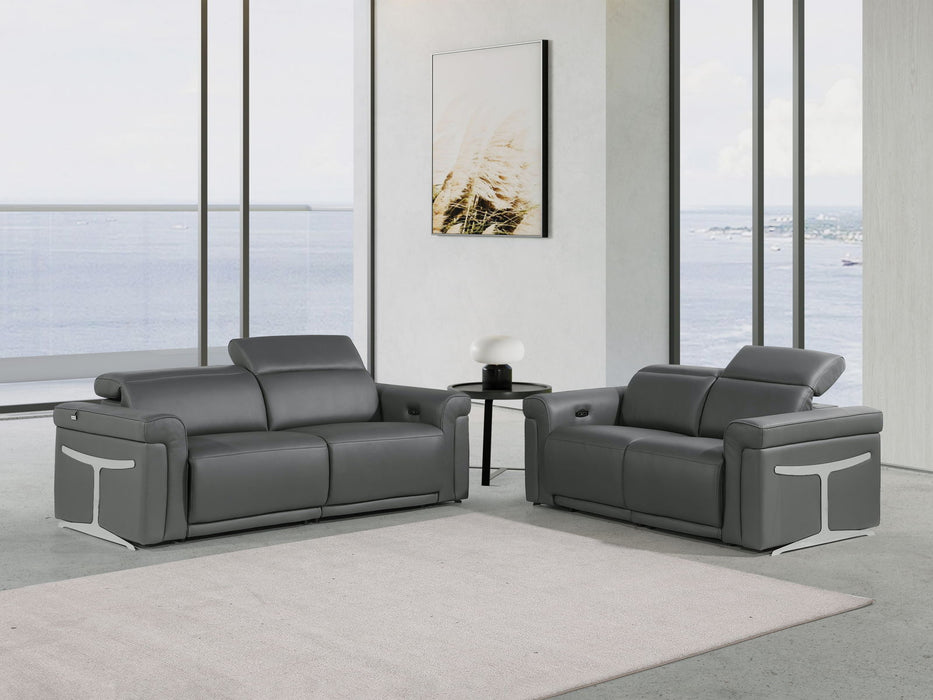 1126 - Top Grain Power Reclining Italian Leather Living Room Set