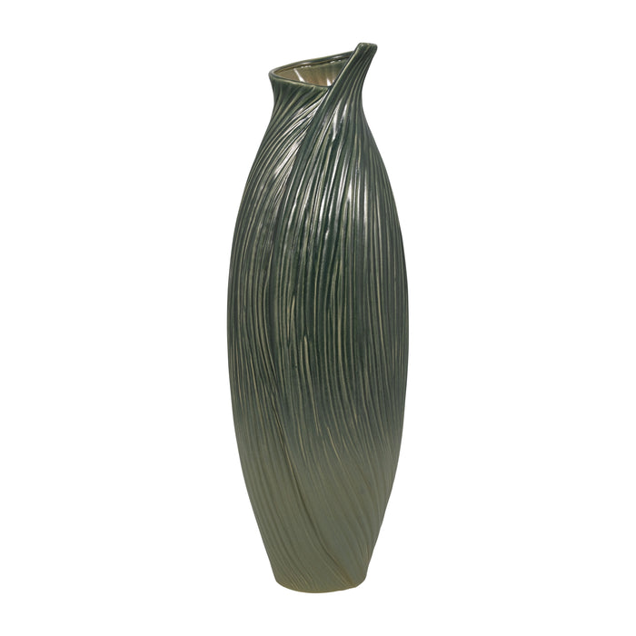 Rubpert Large Floor Vase - Green
