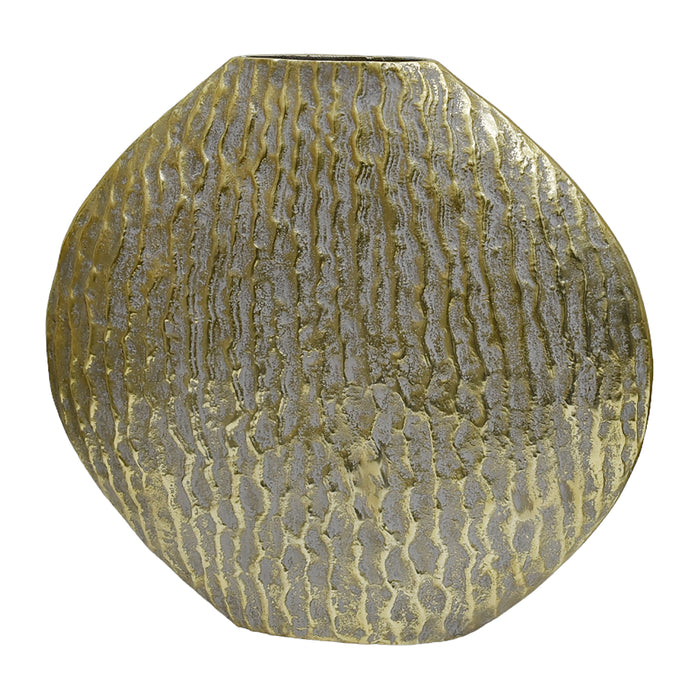 23" Utica Large Metal Vase - Gold