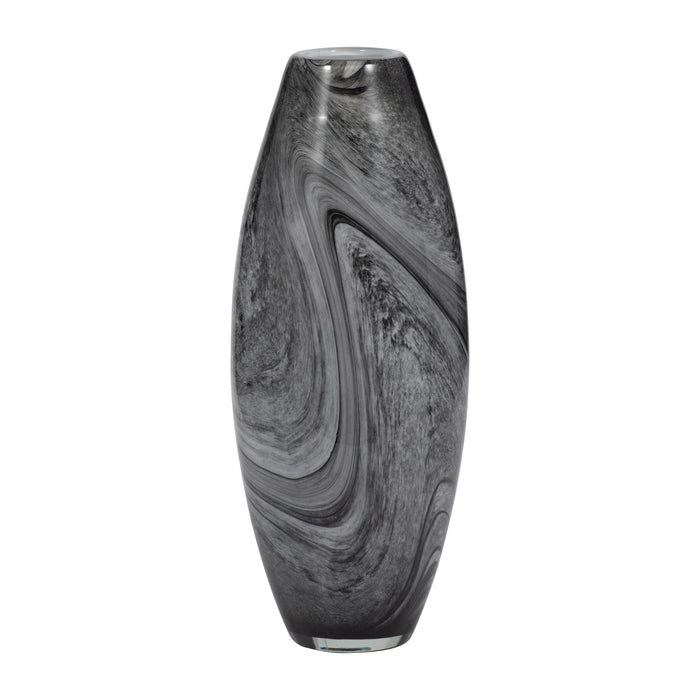 15" Katrina Swirl Medium Vase - Gray