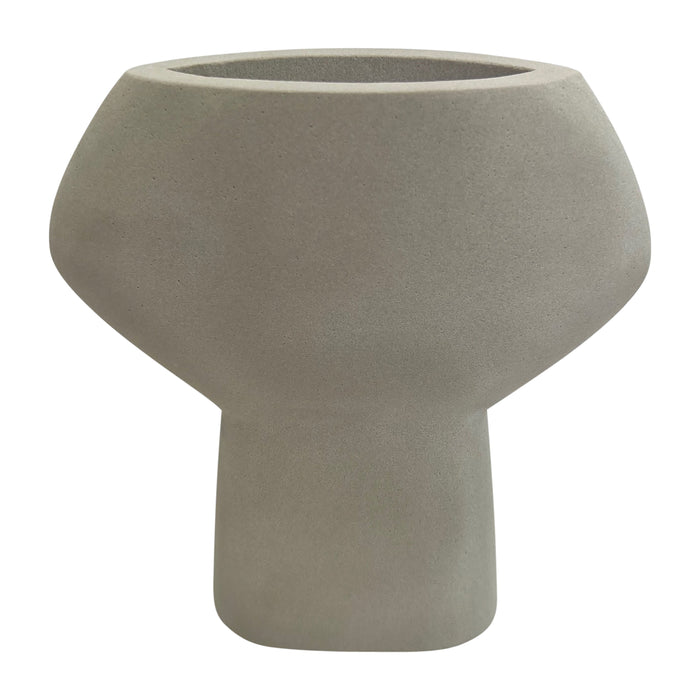 Stone 11" Bulbous Vase - Natural