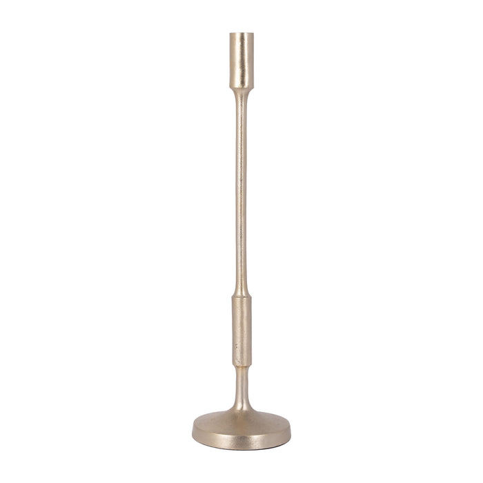 Metal 20" Taper Candle Holder - Champagne
