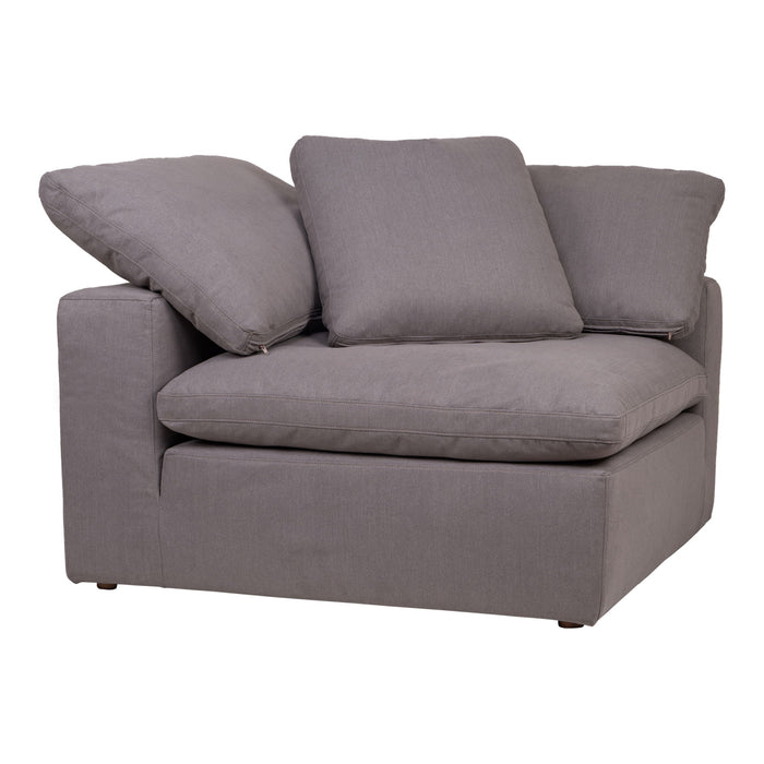 Clay - Corner Chair Livesmart Fabric - Light Gray
