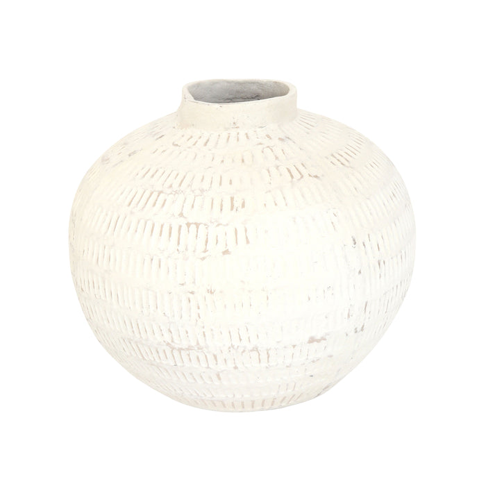 10" Callum Small Ecomix Vase - White
