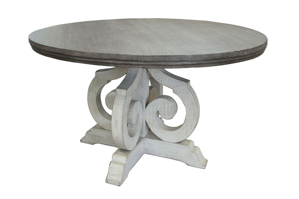 Stone - Round Two-Tone Dining Table - Beige