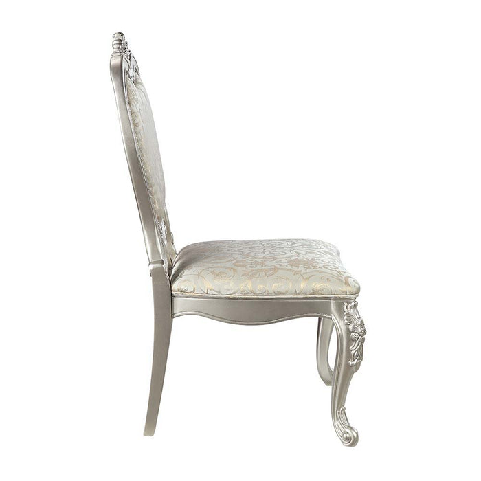Bently - Side Chair (Set of 2) - Fabric & Champagne Finish