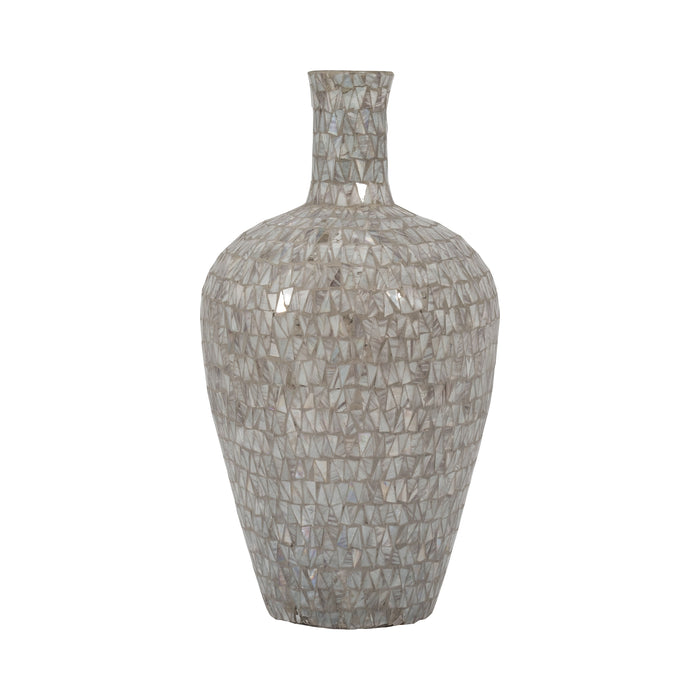 Glass 19" Mosaic Vase - Brown Quartz