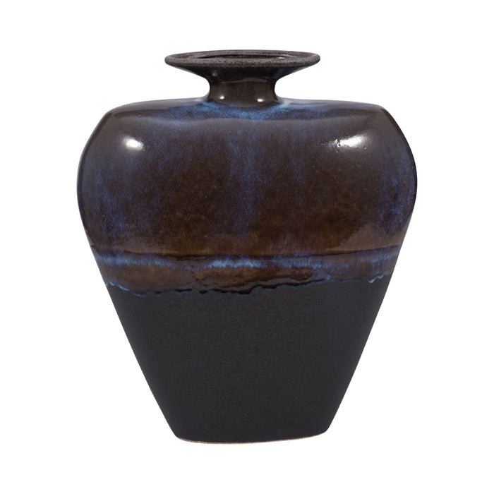 Neader Small Ceramic Vase - Dark Brown