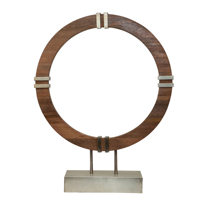 23" Garner Small Wood Ring Statuary - Brown