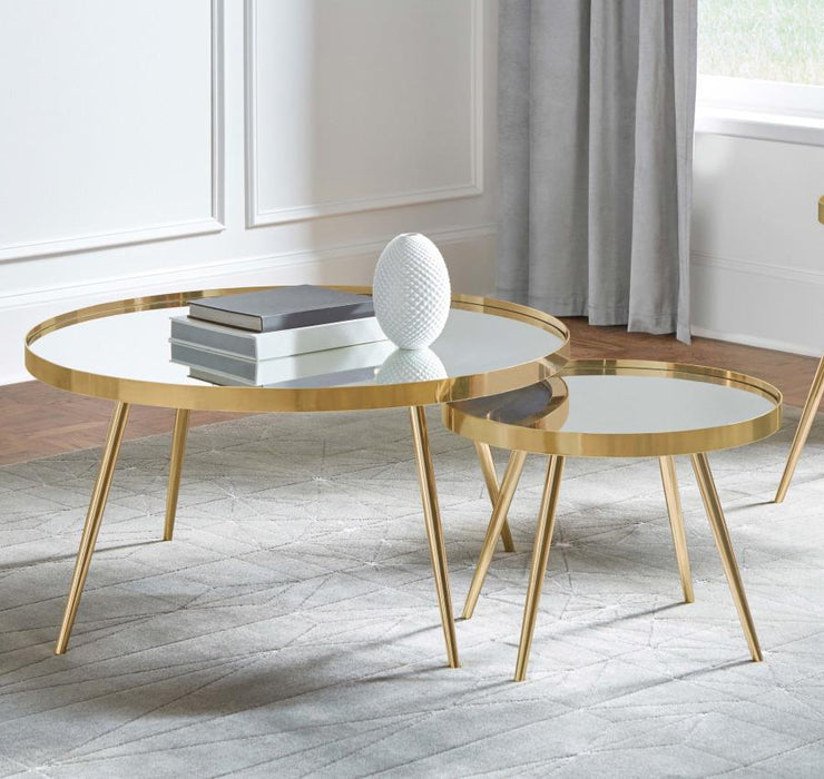 Kaelyn - 2 Piece Mirror Top Nesting Coffee Table