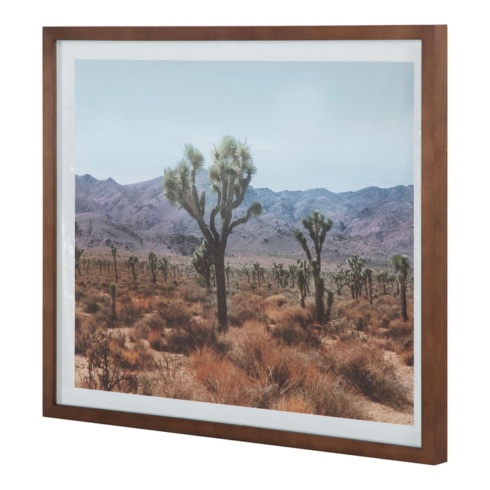 Desert - Land Framed Print - Dark Brown / Blue