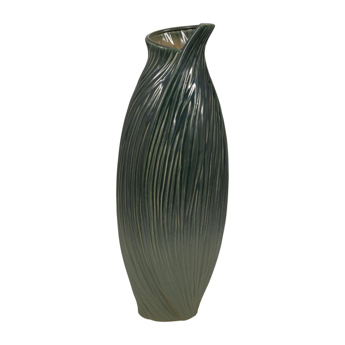 Rubpert Small Floor Vase - Green