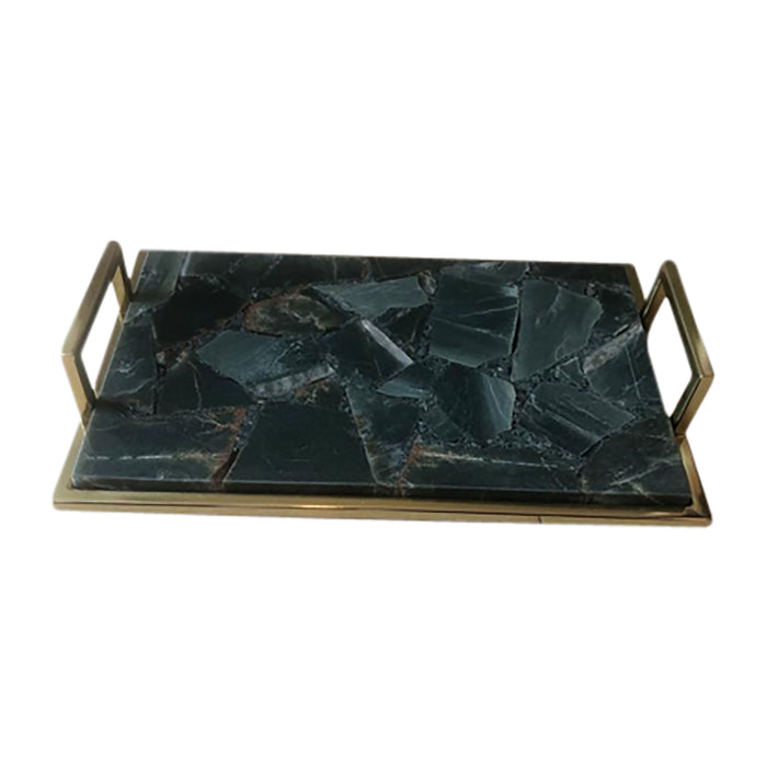 Timor Small Agate Tray - Green
