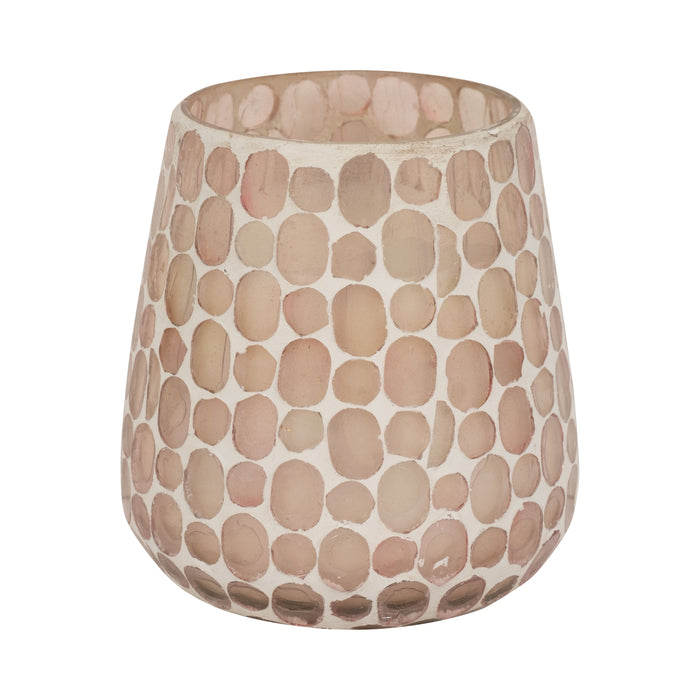 5" - 18 Oz Mosaic Scented Candle - Soft Pink