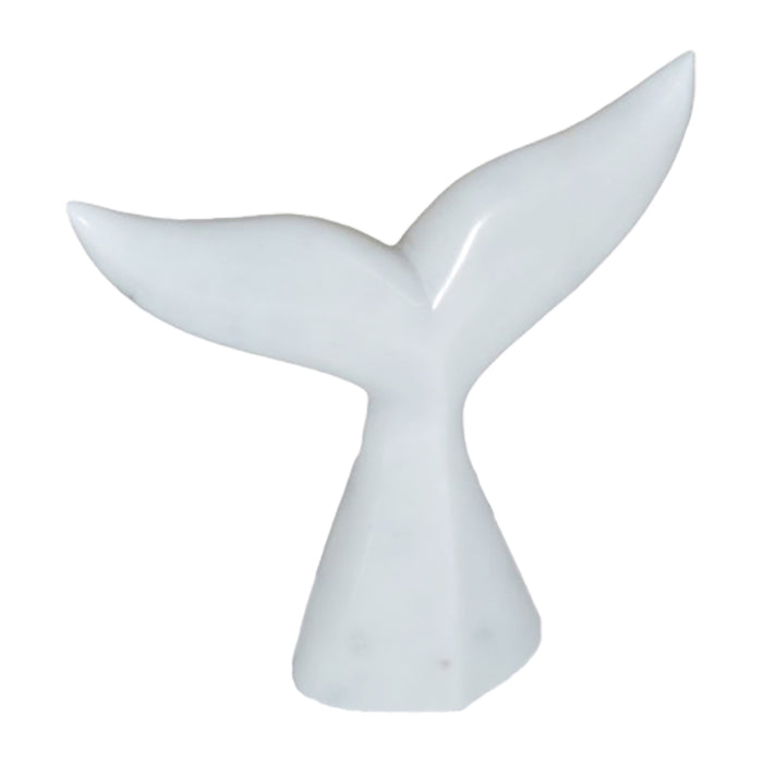 Marble 7" Whale Tail - White